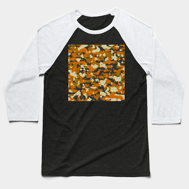 Chocolate golden Digital Camouflage Baseball T-Shirt by Tshirtstory